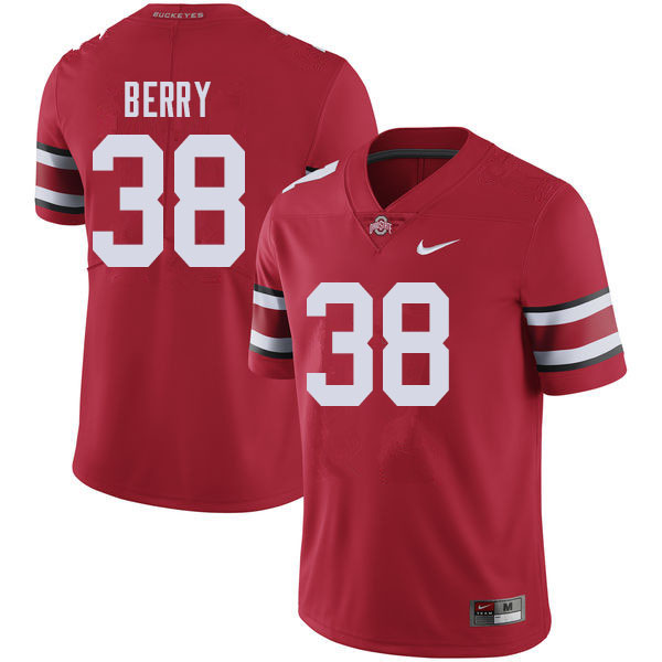 Men #38 Rashod Berry Ohio State Buckeyes College Football Jerseys Sale-Red